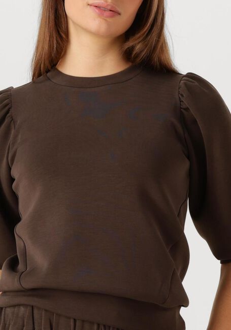 Bruine SELECTED FEMME T-shirt SLFTENNY 3/4 SWEAT TOP - large