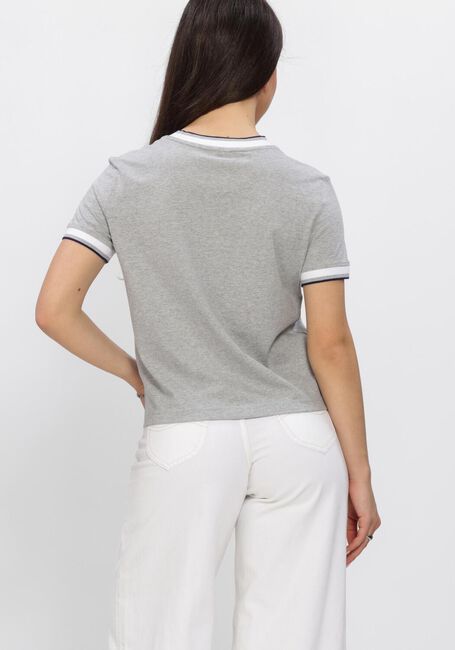 CALVIN KLEIN T-shirt SS CTN MONOGRAM STRIPE TRIM TEE en gris - large