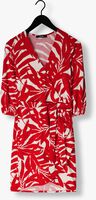 JANSEN AMSTERDAM Mini robe VL506 JERSEY PRINT WRAP DRESS 3/4 SLEEVE en rouge