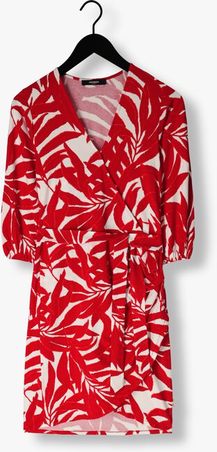 Rode JANSEN AMSTERDAM Mini jurk VL506 JERSEY PRINT WRAP DRESS 3/4 SLEEVE - large