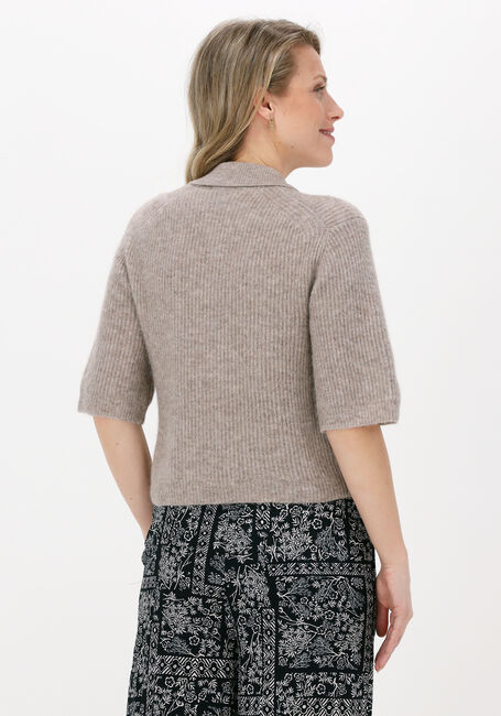 JUST FEMALE Gilet REBELO SS CARDIGAN en taupe - large