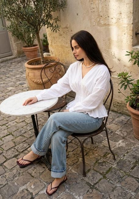 COPENHAGEN MUSE CMPOPLIN-BLOUSE Blouses en blanc - large