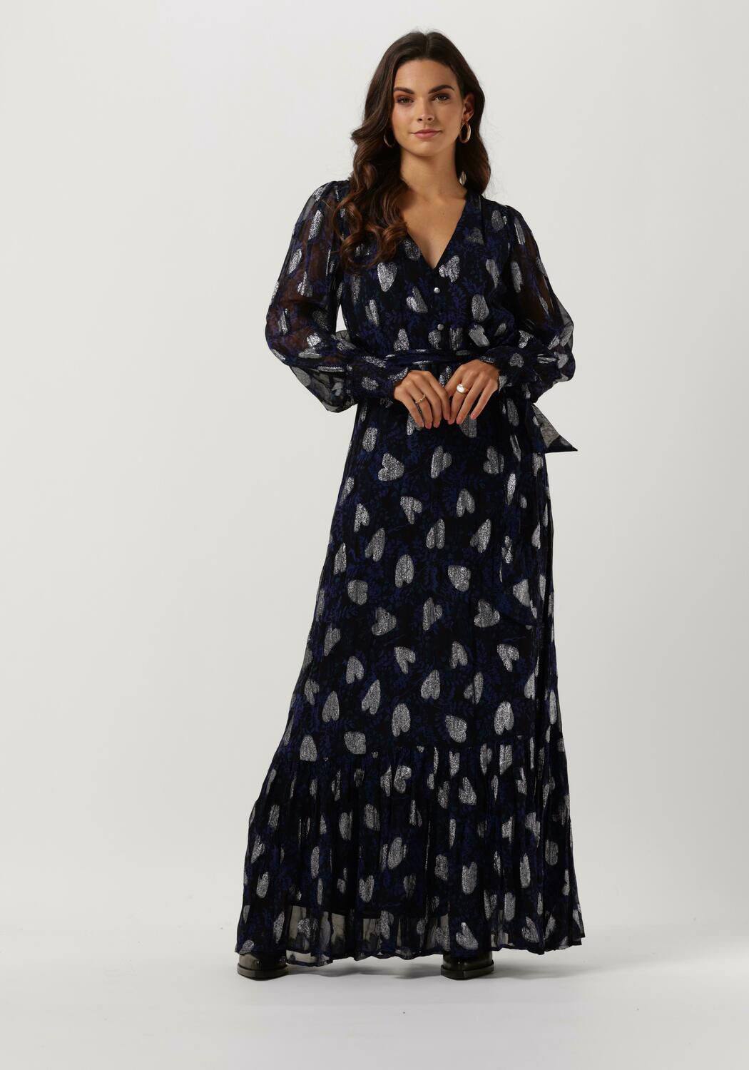 Donkerblauwe FABIENNE CHAPOT Maxi jurk CHACHA DRESS Omoda