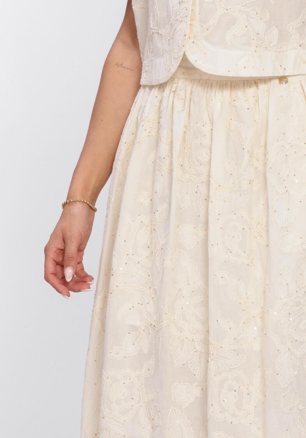 LIU JO Jupe midi GONNA TS NAV LUNGA Blanc - large