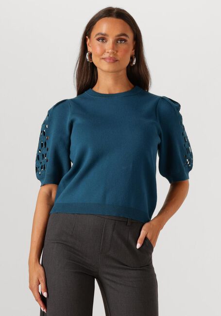 OBJECT Pull OBJYUKI S/S RE KNIT PULLOVER 140 en bleu - large