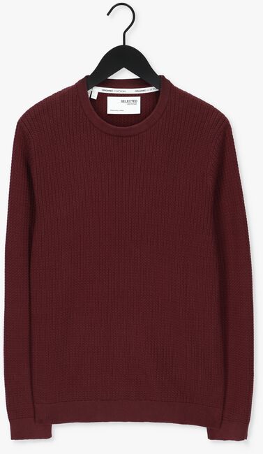 SELECTED HOMME Pull SLHCAST LS KNIT CABLE CREW B C Bordeaux - large