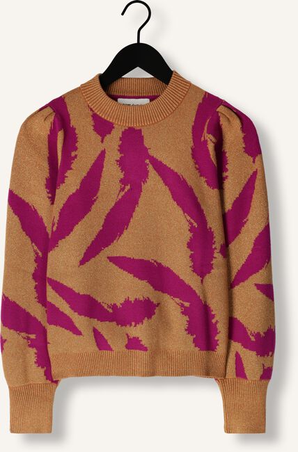 Bruine POM AMSTERDAM Trui PULLOVER - FEATHERS SPARKLE Bruine POM AMSTERDAM Trui PULLOVER - FEATHERS SPARKLE - large