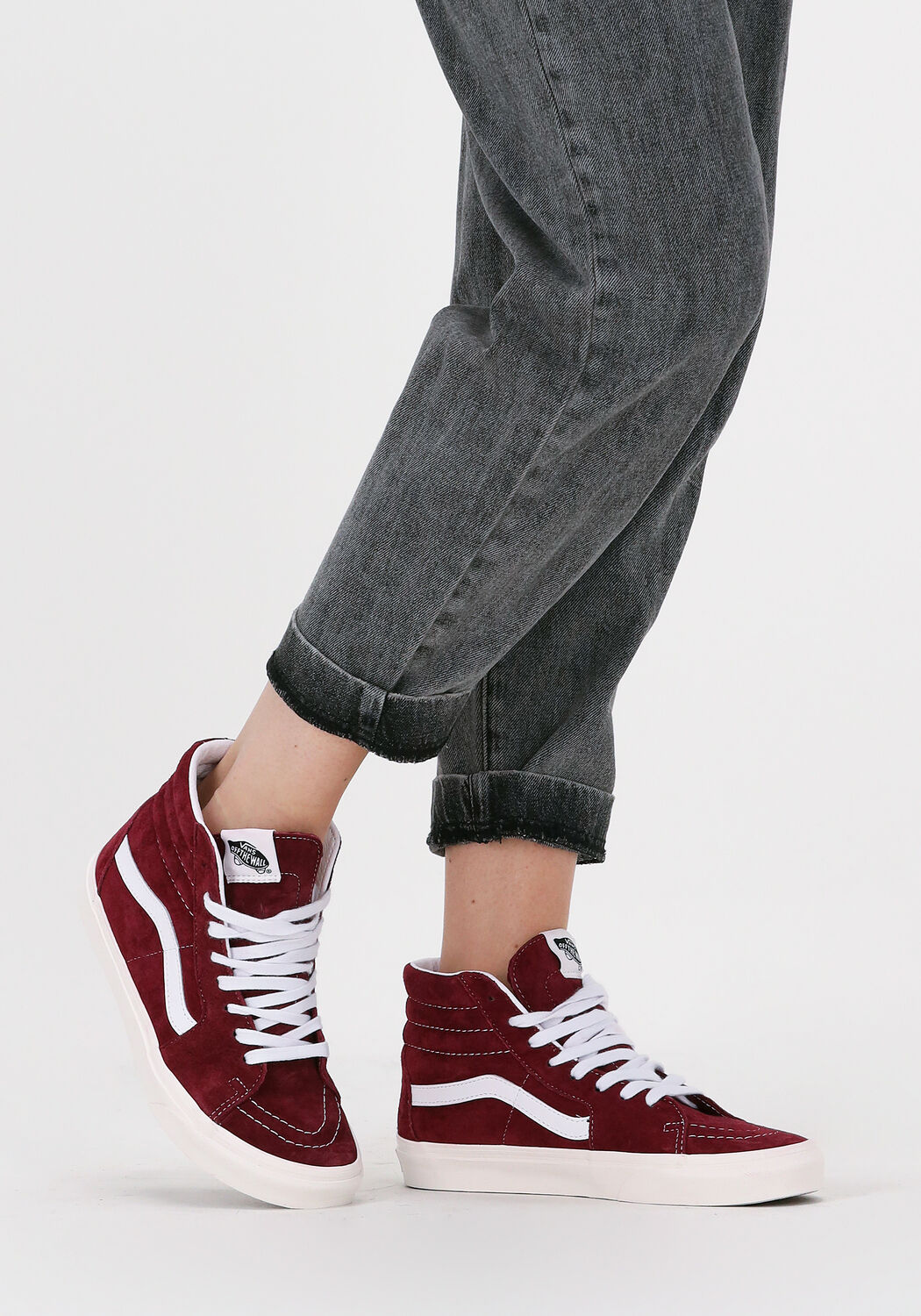 Vans bordeaux rood deals hoog