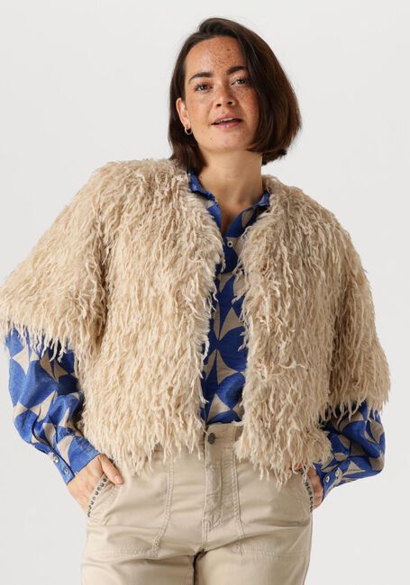 SUMMUM Haut SHORTSLEEVE JACKET FAUX en beige - large