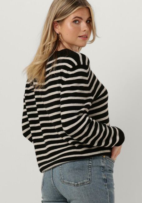 Zwarte BY-BAR Trui JET STRIPE PULLOVER - large