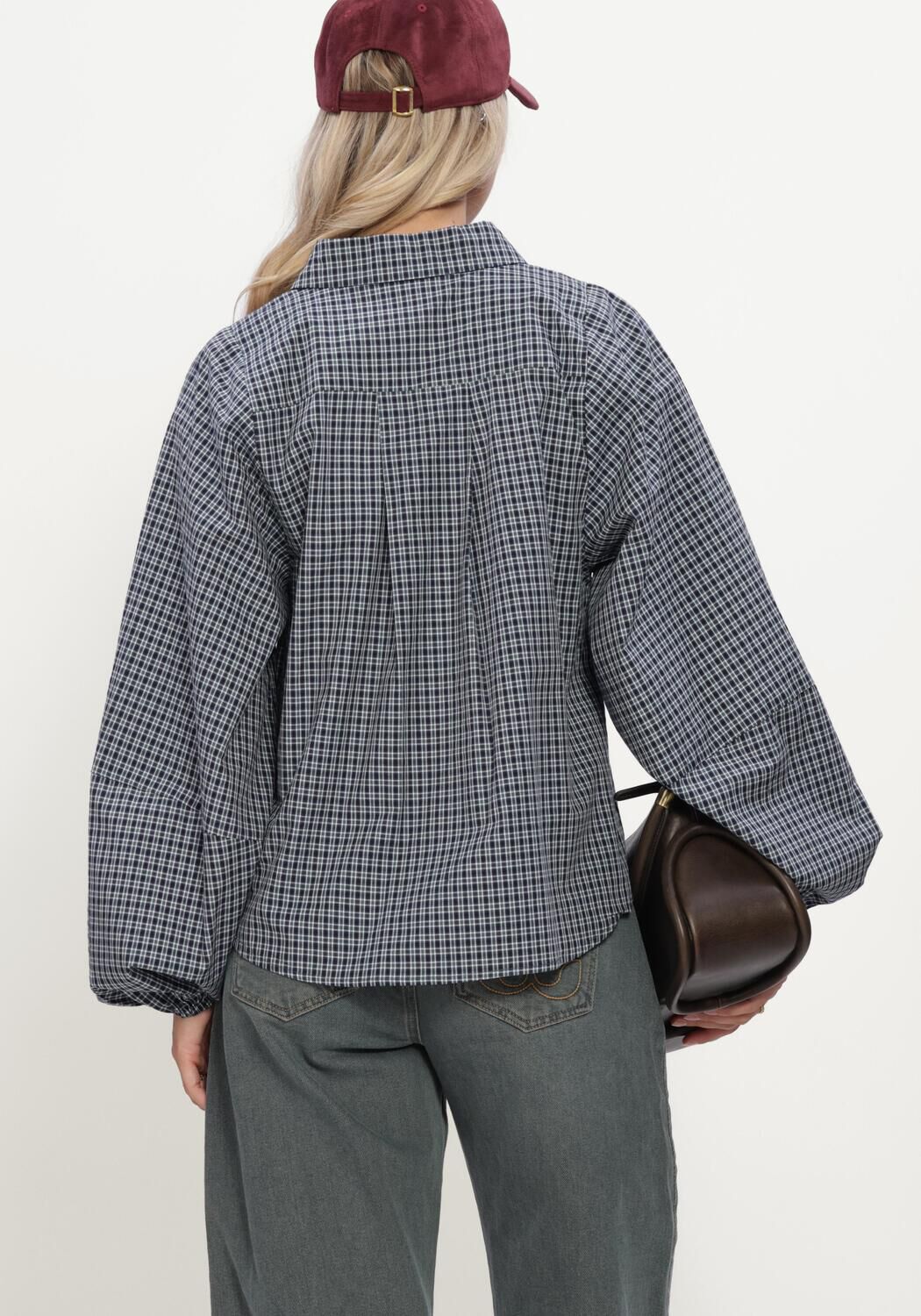 MY ESSENTIAL WARDROBE MWILSE BALLOON SLEEVE SHIRT Blouses Bleu fonc&eacute; - large