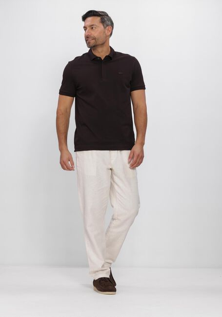 LACOSTE Polo REGULAR FIT COTTON BLEND POLO SHIRT en marron - large