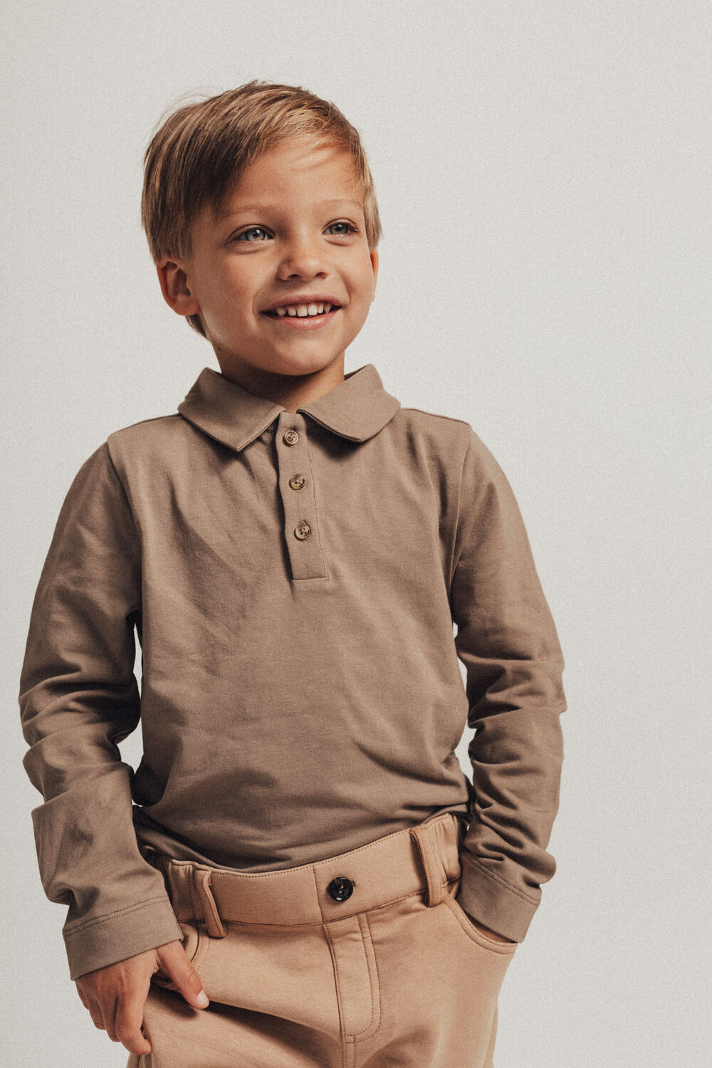 Taupe BAJE STUDIO Polo FINDON - large