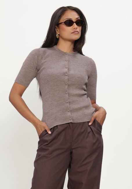 Taupe MODSTR&Ouml;M Vest HIROKIMD SS CARDIGAN - large