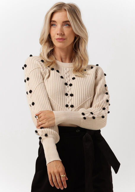 SCOTCH & SODA Pull STITCH AND BOBBLE PLACEMENT WOOL BLEND PULLOVER Blanc - large