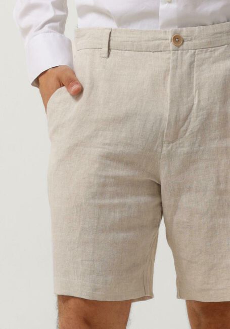 Beige SELECTED HOMME Korte broek SLHREGULAR-MADS LINEN SHORTS NOOS - large