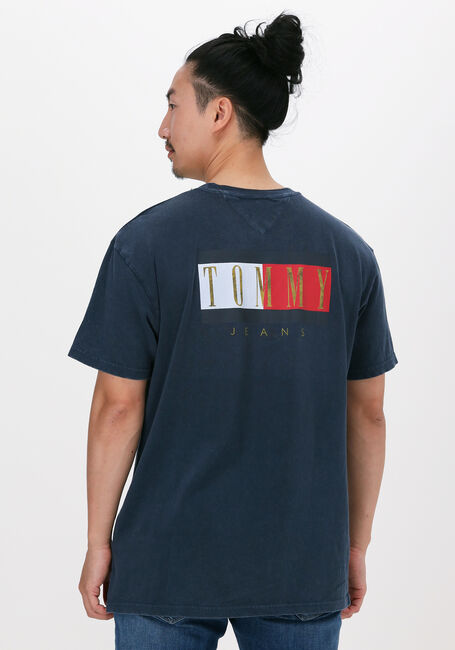 TOMMY JEANS T-shirt TJM VINTAGE FLAG PRINT TEE Bleu foncé - large