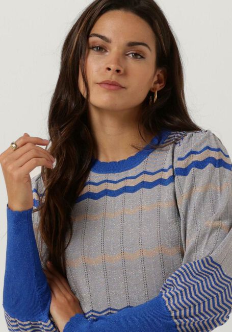 NEO NOIR Pull DARY STRIPE KNIT BLOUSE en bleu - large