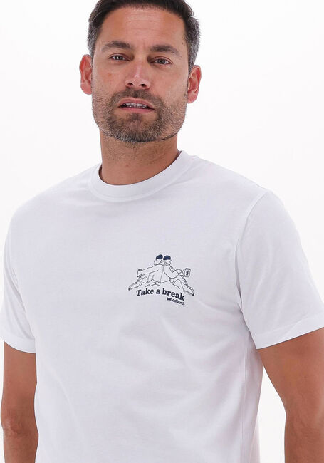 Witte WOODBIRD T-shirt YURI BREAK TEE - large