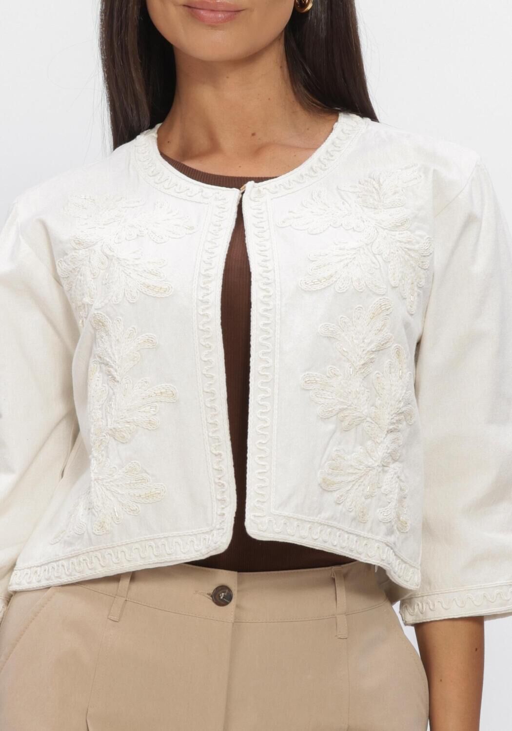 Gebroken wit SUMMUM Jack JACKET EMBROIDERY - large