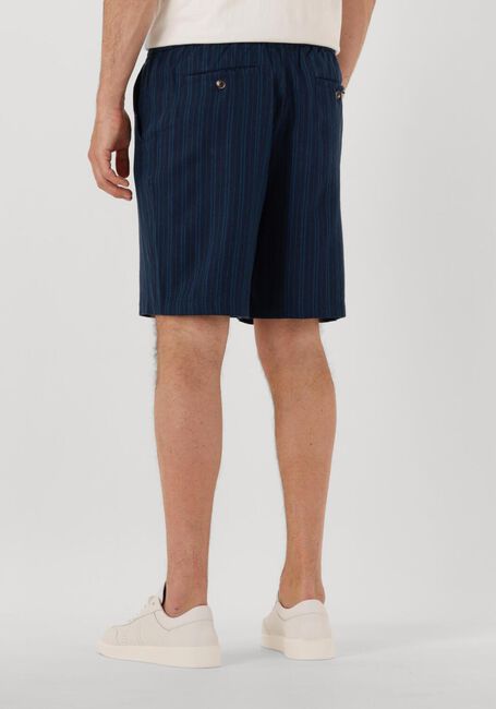 SHIWI Pantalon courte MEN LEWIS LINEN SHORTS YAM DYE STRIPES Bleu foncé - large