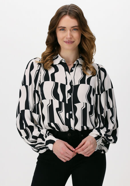 Gebroken wit SUMMUM  BLOUSE GRAPHIC TWO TONE - large