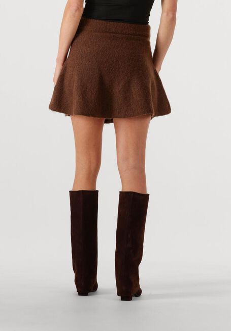 Bruine EDITED Minirok ADALEE WOOL KNIT SKIRT - large