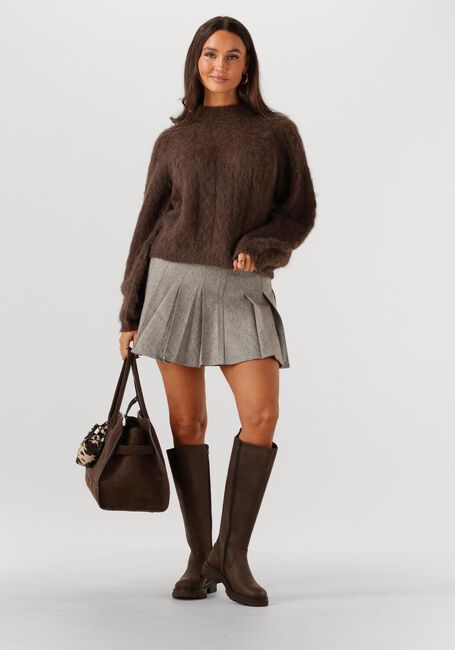 ANOTHER LABEL Pull PERLA KNITTED PULL en marron - large