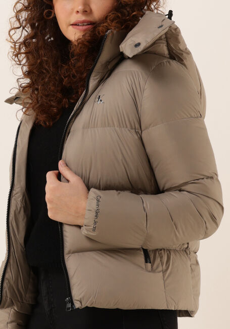 Taupe CALVIN KLEIN Gewatteerde jas CK MW DOWN SHORT PUFFER - large