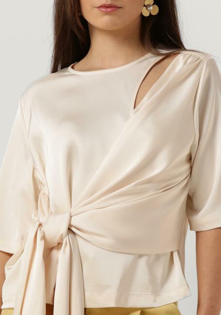 GESTUZ Haut HARPER KNOT BLOUSE Écru - large