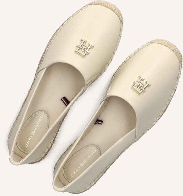 Gebroken wit TOMMY HILFIGER Espadrilles TH LOGO LEATHER ESPADRILLE Gebroken wit TOMMY HILFIGER Espadrilles TH LOGO LEATHER ESPADRILLE - large