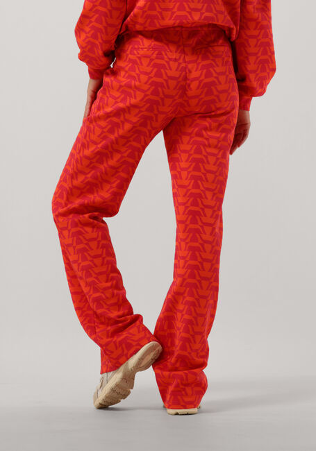 ALIX THE LABEL Pantalon évasé LADIES KNITTED TWO TONE BULL PANTS en rouge - large