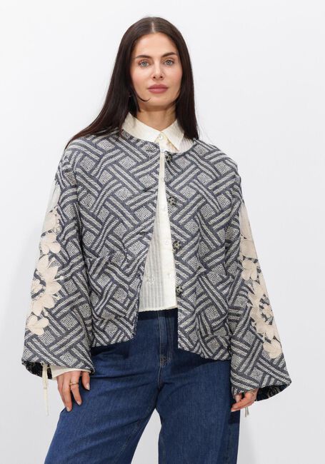 Blauwe SUMMUM Jassen JACKET BLUE JACQUARD - large