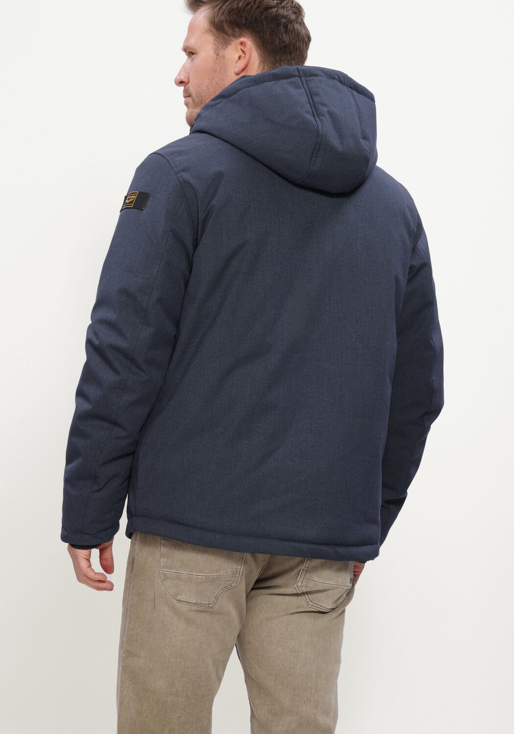 PME LEGEND Jack SEMI LONG JACKET STRATOR MELANGE TWILL Bleu fonc&eacute; - large