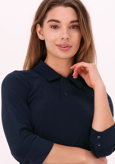 VANILIA Haut UNI POLO Bleu foncé - large