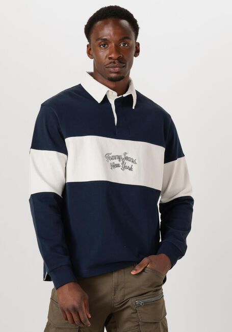 Donkerblauwe TOMMY JEANS Polo TJC COLORBLOCK RUGBY - large
