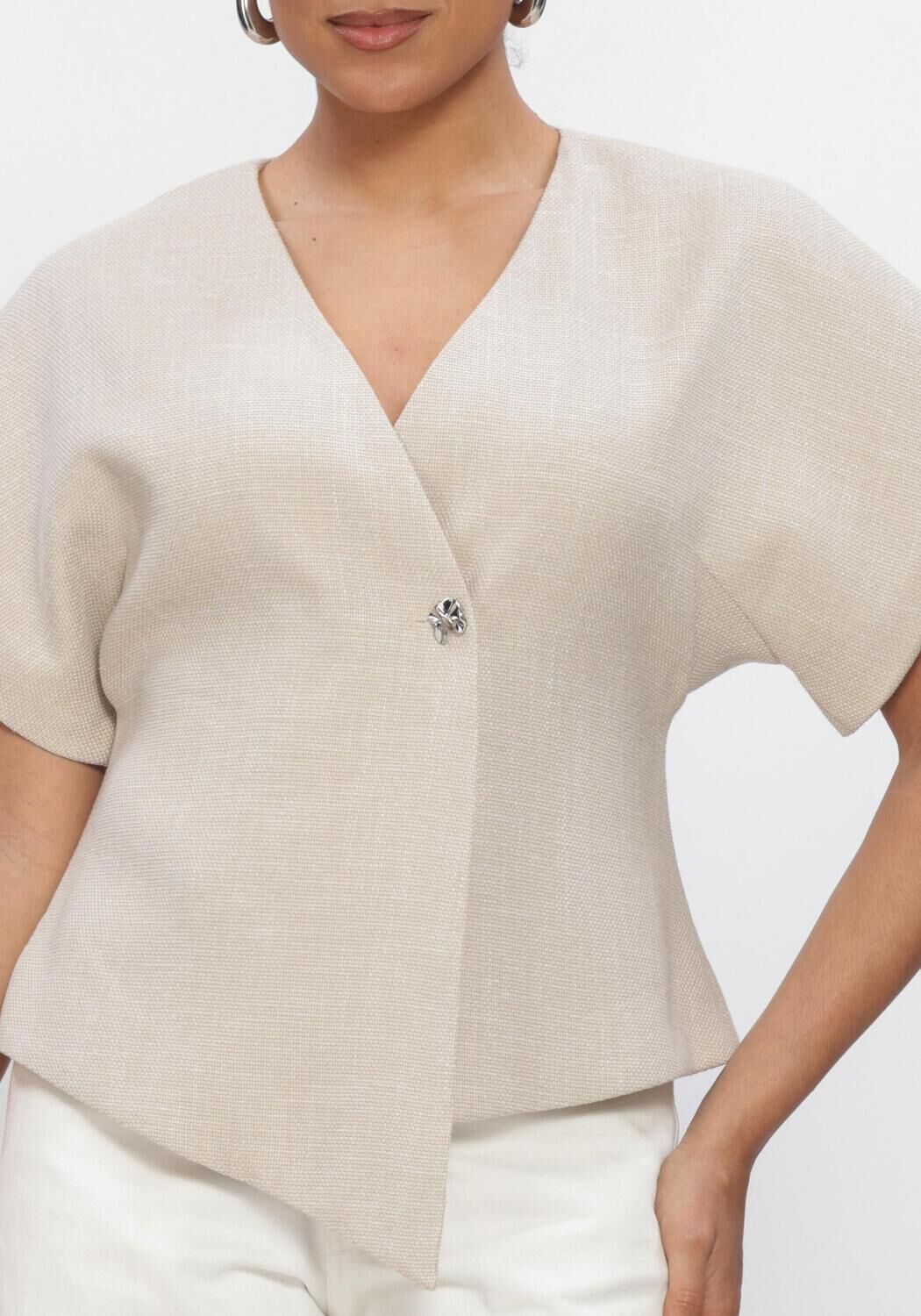 Beige Y.A.S. Blazer YASCOMIRA SS BLAZER - large