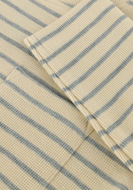 DAILY7 T-shirt LS SMALL STRIPE Écru - large
