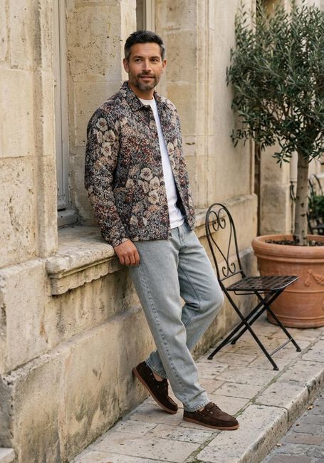 Multi LES DEUX Overshirt HUGH JACQUARD OVERSHIRT - large