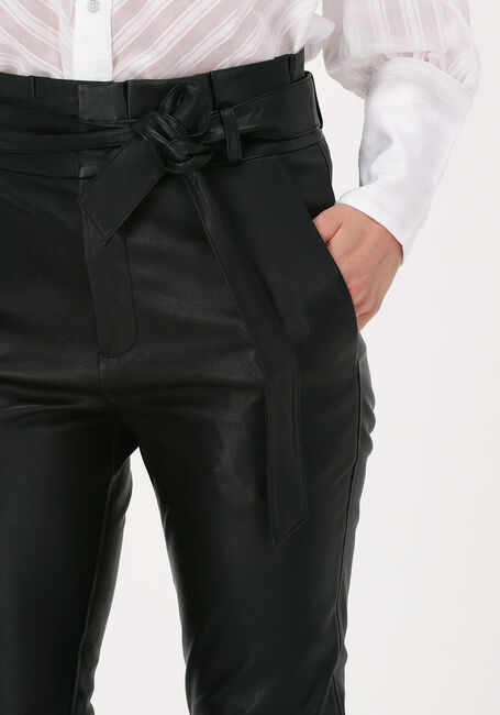 EST'SEVEN Pantalon EST'PAPER BAG STRETCH LEATHER en noir - large