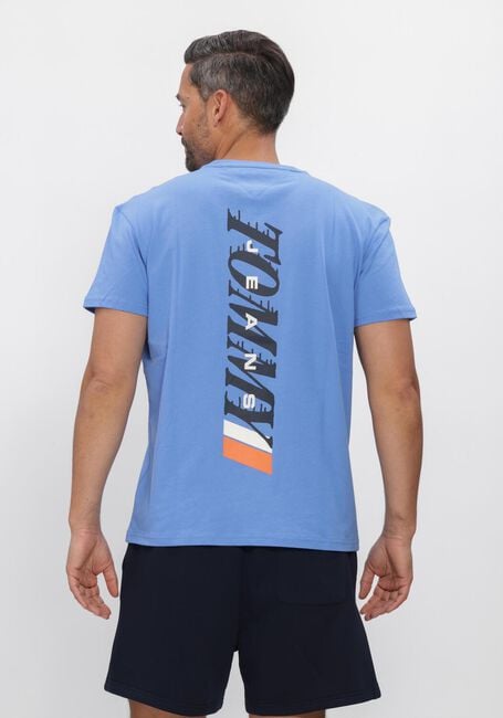 TOMMY JEANS T-shirt TJM REG VINTAGE LA BCK SS T EXT en bleu - large