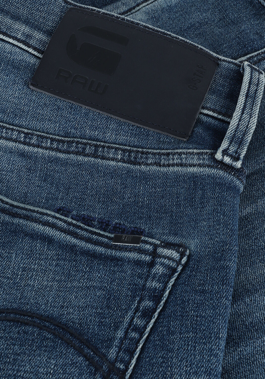 Blauwe G-STAR RAW Jeans 3301 SLIM SHORT - large