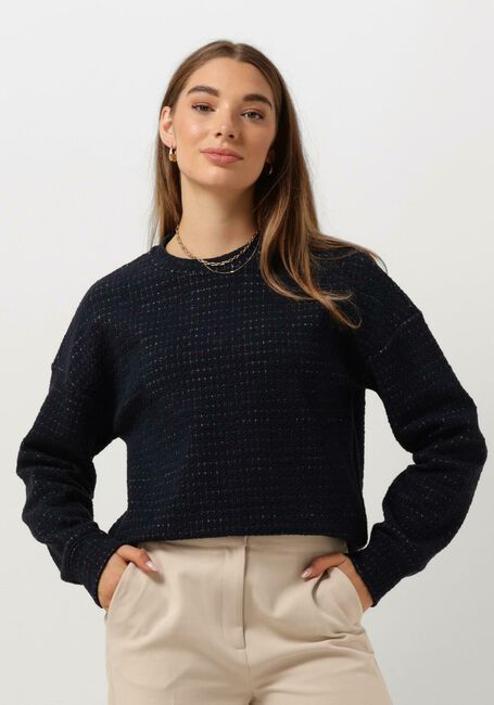 VANILIA Pull STRUCTURE SWEAT Bleu fonc&eacute; - large