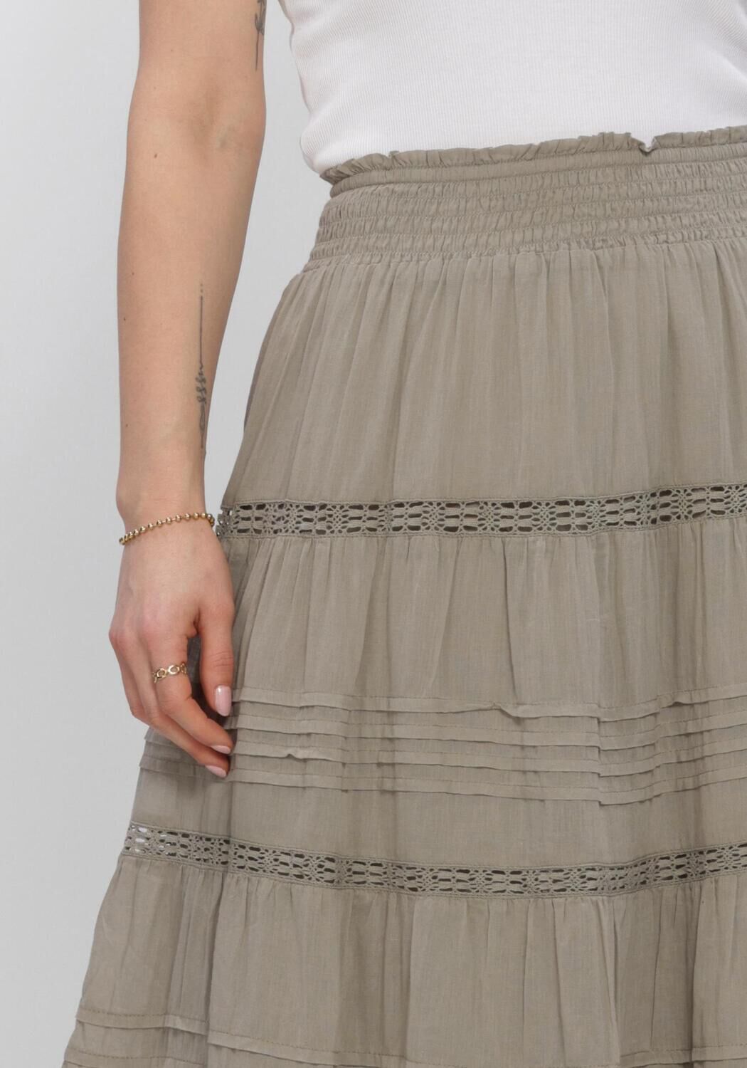 Groene NEO NOIR Midirok FELICIA S VOILE SKIRT - large