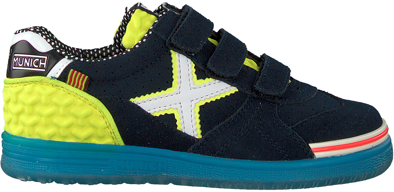 Blauwe MUNICH Lage sneakers G3 VELCRO | Omoda