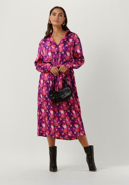 Paarse YDENCE Midi jurk DRESS KINDRA - large