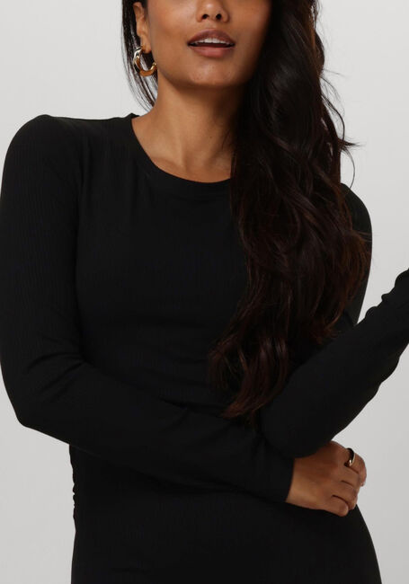 ALIX THE LABEL Robe maxi LADIES KNITTED RIB LONG DRESS en noir - large