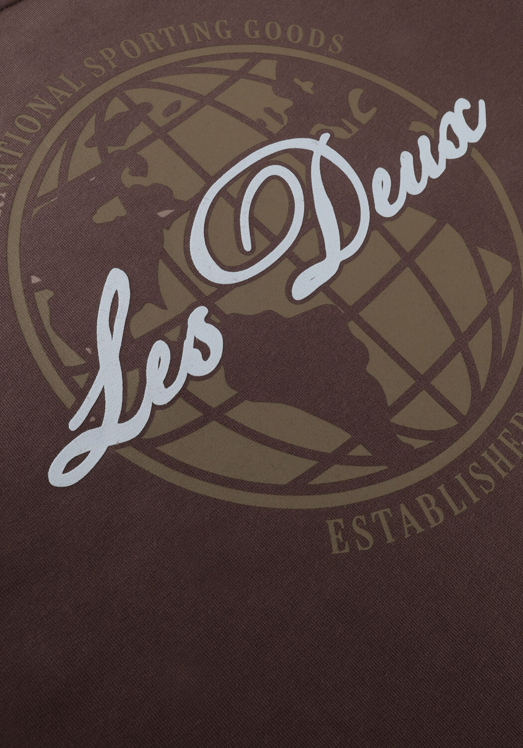 LES DEUX Chandail BEN GLOBE SWEATSHIRT en marron - large
