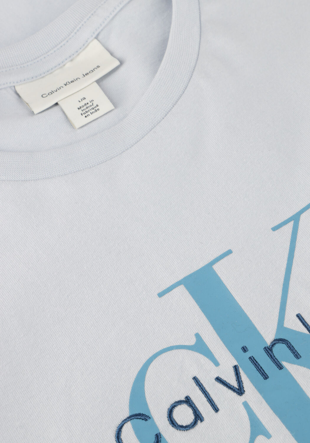 CALVIN KLEIN T-shirt SS HERO MONOLOGO TEE 20S Bleu clair - large