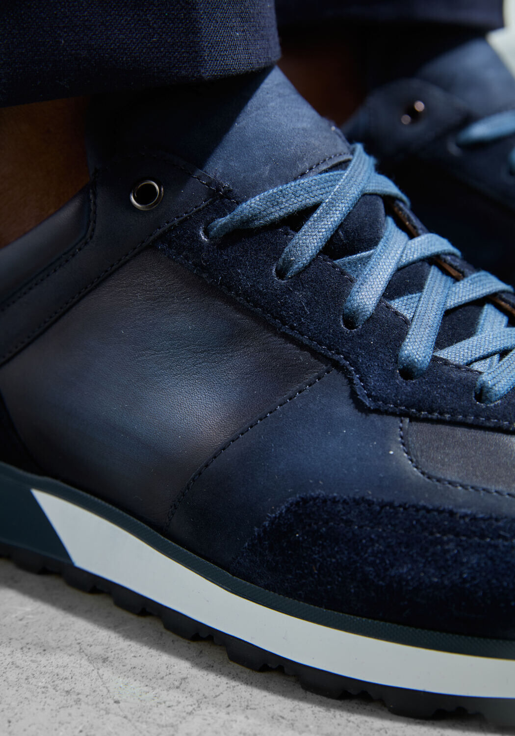 MAGNANNI Baskets basses COMBI RUNNER en bleu - large